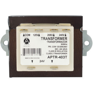 Appli Parts APTR-403T Transformer 120, 208, 240 V to 24 V, 40 Va Foot Mount 1/4 Male Quick Connects, Class B Insulation, Class 2 Transformer Appli Parts APTR-403T Transformer 120, 208, 240 V to 24 V, 40 Va Foot Mount 1/4 Male Quick Connects, Class B Insulation, Class 2 Transformer
