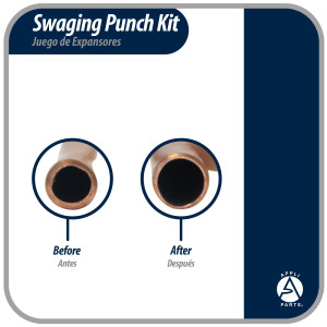 Appli Parts APT-SP193 Swaging Punch Kit for 1/4, 5/16, 3/8, 1/2, 5/8 in Diameter Copper Tube and other soft metals Expanding Tool