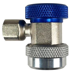 Appli Parts APQC-13LH Quick Coupler R-134a Low for Automotive Air Conditioning Charging and Service Blue 1/4 in Bronze Adapter Appli Parts APQC-13LH Quick Coupler R-134a Low for Automotive Air Conditioning Charging and Service Blue 1/4 in Bronze Adapter