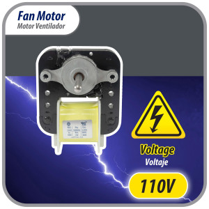 Appli Parts APFM-55 18 W Fan Motor, 110 V, 50/60 Hz, 0.38 A, 3000 rpm, CW rotation Universal replacement intended for Refrigerator Evaporator, Blade not included replaces original part numbers WR60X203, 305540, PS304745, WR60X0191, WR60X0203, WR60X19