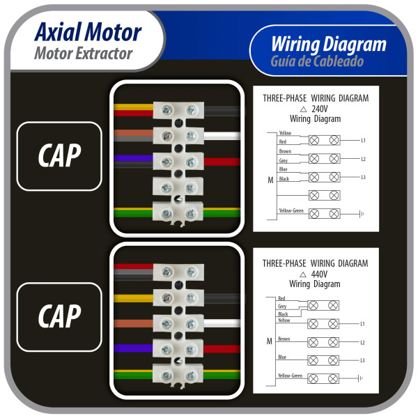 Appli Parts AXF-450-4 Extractor Axial 450 mm (17-3/4 pulg) 220-440 V, 3 ph, 60 Hz, 300 W, 1600 rpm, Rango Temperatura -30 C a 60 C, incluye aspa y base tipo jaula Appli Parts AXF-450-4 Extractor Axial 450 mm (17-3/4 pulg) 220-440 V, 3 ph, 60 Hz, 300 W, 1600 rpm, Rango Temperatura -30 C a 60 C, incluye aspa y base tipo jaula