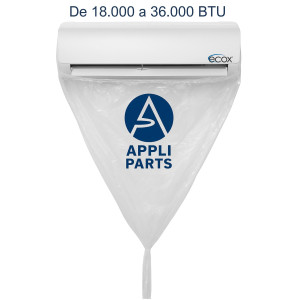 Appli Parts APCC-1836A Bolsa de Mantenimiento o Limpieza Mini Split 1.5 - 3 Toneladas (18.000 a 36.000 Btu) Circunferencia 3.6 m, Impermeable, manguera de drenaje integrada. Remplaza 535 537 565 575