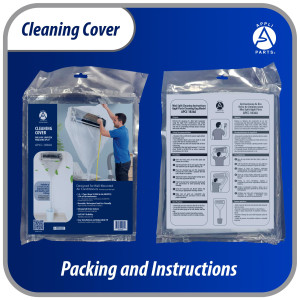 Appli Parts APCC-1836A Cleaning Cover Kit or Maintenance for Mini Split 1.5 - 3 Tons (from 18,000 to 36,000 Btu) Circumference of 11 ft 10 in, Waterproof, with Integrated Hose. Replaces 535 537 565 575