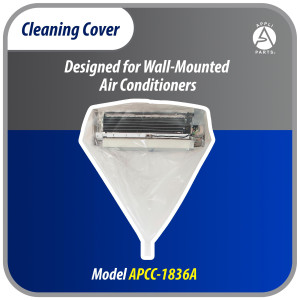 Appli Parts APCC-1836A Cleaning Cover Kit or Maintenance for Mini Split 1.5 - 3 Tons (from 18,000 to 36,000 Btu) Circumference of 11 ft 10 in, Waterproof, with Integrated Hose. Replaces 535 537 565 575