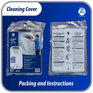 Appli Parts APCC-1218A Cleaning Cover Kit or Maintenance for Mini Split 1 - 1.5 Tons (up to 18,000 Btu) Circumference of 8 ft 6 in, Waterproof, with Integrated Hose. Replaces 532 533 562 572