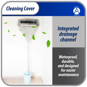 Appli Parts APCC-1218A Cleaning Cover Kit or Maintenance for Mini Split 1 - 1.5 Tons (up to 18,000 Btu) Circumference of 2.84 yd, Waterproof, with Integrated Hose. Replaces 532 533 562 572