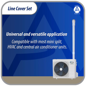 Appli Parts APLC-SET75 Line Cover Set 3in x 7.5 ft includes, 2 Straight, 1 Coupling, 1 Wall Cap Cover, 1 End Cap