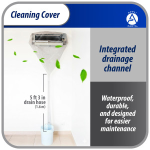 Appli Parts APCC-1218A Cleaning Cover Kit or Maintenance for Mini Split 1 - 1.5 Tons (up to 18,000 Btu) Circumference of 8 ft 6 in, Waterproof, with Integrated Hose. Replaces 532 533 562 572