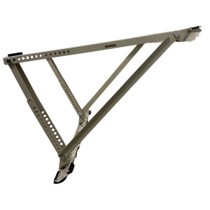 Appli Parts APAB-4335 Soporte de Montaje para Techo/Azotea Minisplit 9000 a 24000 BTU Soporta 150 kg (335 lb) Ajustable de 10 a 45 Grados Incluye Almohadillas Antivibracion y Kit de Instalacion