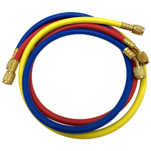 Appli Parts APMG-H36630 36 in Long 1/4 in SAE, 3pcs Refrigerant Hoses for use with HVAC Manifold gauges, Multiple Refrigerant, rated 600-3000 psi for Charging and Servicing Refrigeration systems Appli Parts APMG-H36630 36 in Long 1/4 in SAE, 3pcs Refrigerant Hoses for use with HVAC Manifold gauges, Multiple Refrigerant, rated 600-3000 psi for Charging and Servicing Refrigeration systems