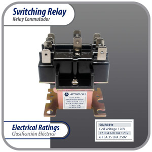 Appli Parts APSWR-341 90-341,110 VAC, General Purpose Switching Relay,DPDT, for HVAC applications and other general electrical installations Replaces APSR-341