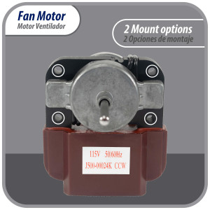 Appli Parts APFM-500 8 W Fan Motor, 110 V, 50/60 Hz, 0.16 A, 2800 rpm, CCW rotation Universal Evaportator Fan Motor replacemente for LG, Samsung, J500-00024K and others