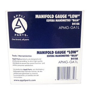 Appli Parts APMG-GA1L Low Side 1/4 in SAE R410 Replacement Manifold Gauge for Air Conditioning Universal Replacement tools Appli Parts APMG-GA1L Low Side 1/4 in SAE R410 Replacement Manifold Gauge for Air Conditioning Universal Replacement tools