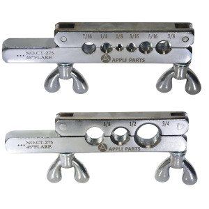 Appli Parts APT-FT278 Flaring and Swage Tool kit for copper, plastic, aluminum pipe and other soft metal tube with cutter and ratchet wrench for HVAC and other applications