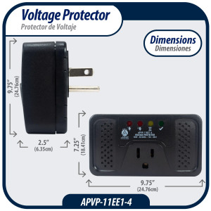Appli Parts APVP-11EE1-4 120 V Voltage Surge Protector for Refrigerators with Digital Boards, 50/60 Hz, 12 A, 303 joules, regulator with time delay works with all appliance brands Appli Parts APVP-11EE1-4 120 V Voltage Surge Protector for Refrigerators with Digital Boards, 50/60 Hz, 12 A, 303 joules, regulator with time delay works with all appliance brands