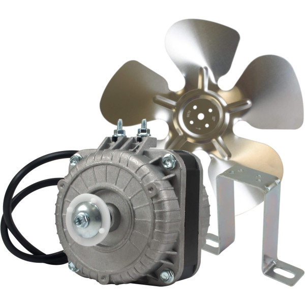Appli Parts APFM-51E 5W Condenser and Evaporator Fan Motor 115V 60Hz 0.4A, Includes 8in Aluminum Fan Blade and Mounting Base, Universal Replacement for Commercial Refrigeration Units Appli Parts APFM-51E 5W Condenser and Evaporator Fan Motor 115V 60Hz 0.4A, Includes 8in Aluminum Fan Blade and Mounting Base, Universal Replacement for Commercial Refrigeration Units
